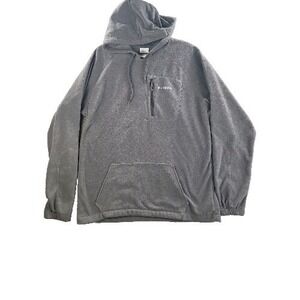 Columbia Sweater‎ Gray Mens Large Pullover Hoodie Drawstring Pockets Sweatshirt